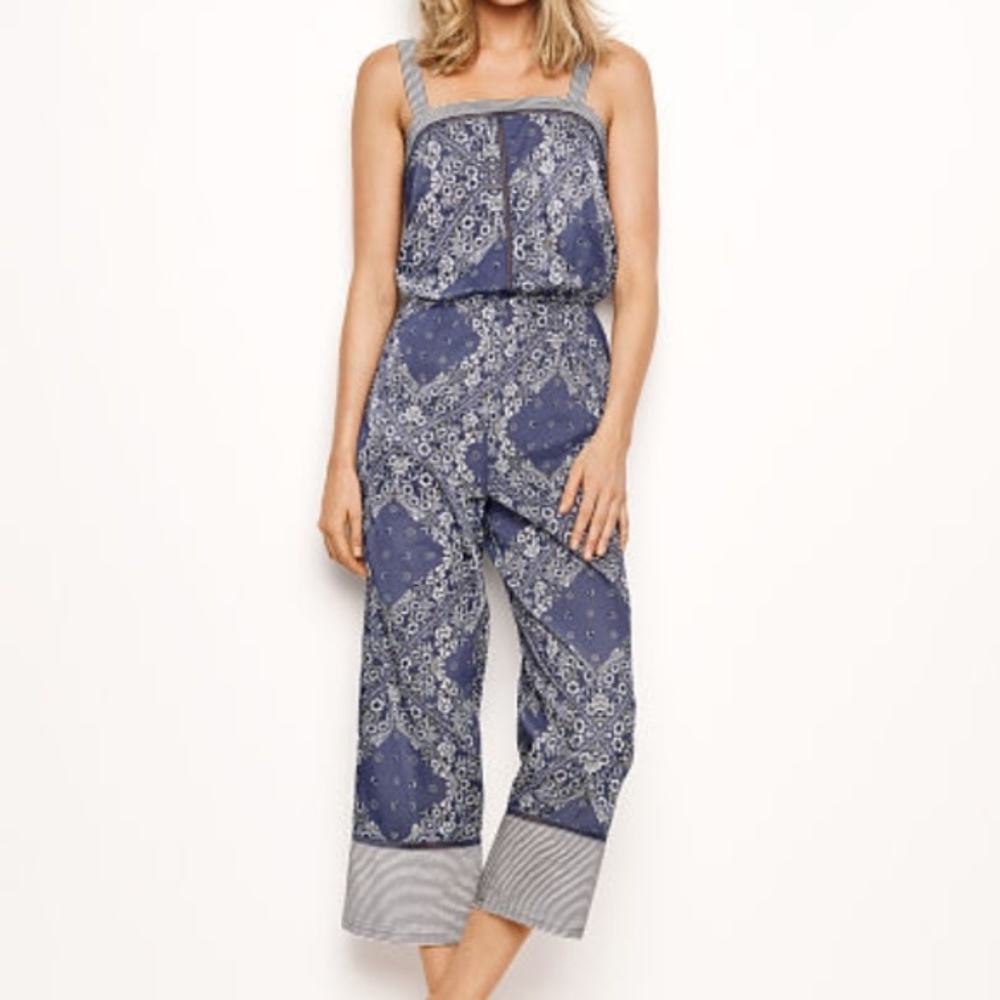 Victoria's Secret Blue Bandana Jumpsuit